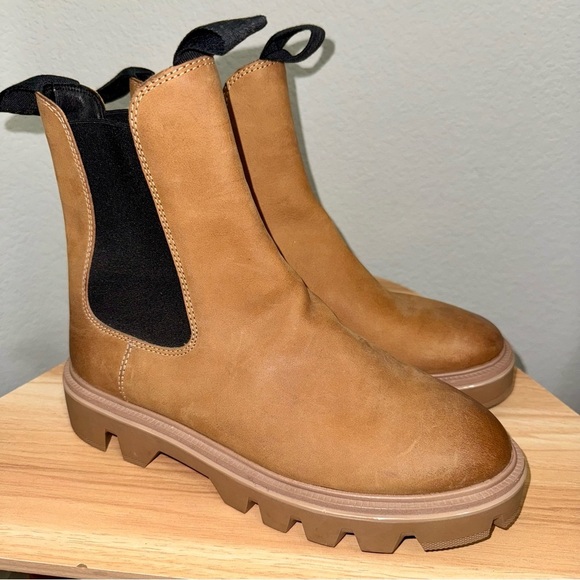 Rag & Bone Quest Leather Chelsea Boots In Camel Size 9.5/39.5 - Picture 7 of 13